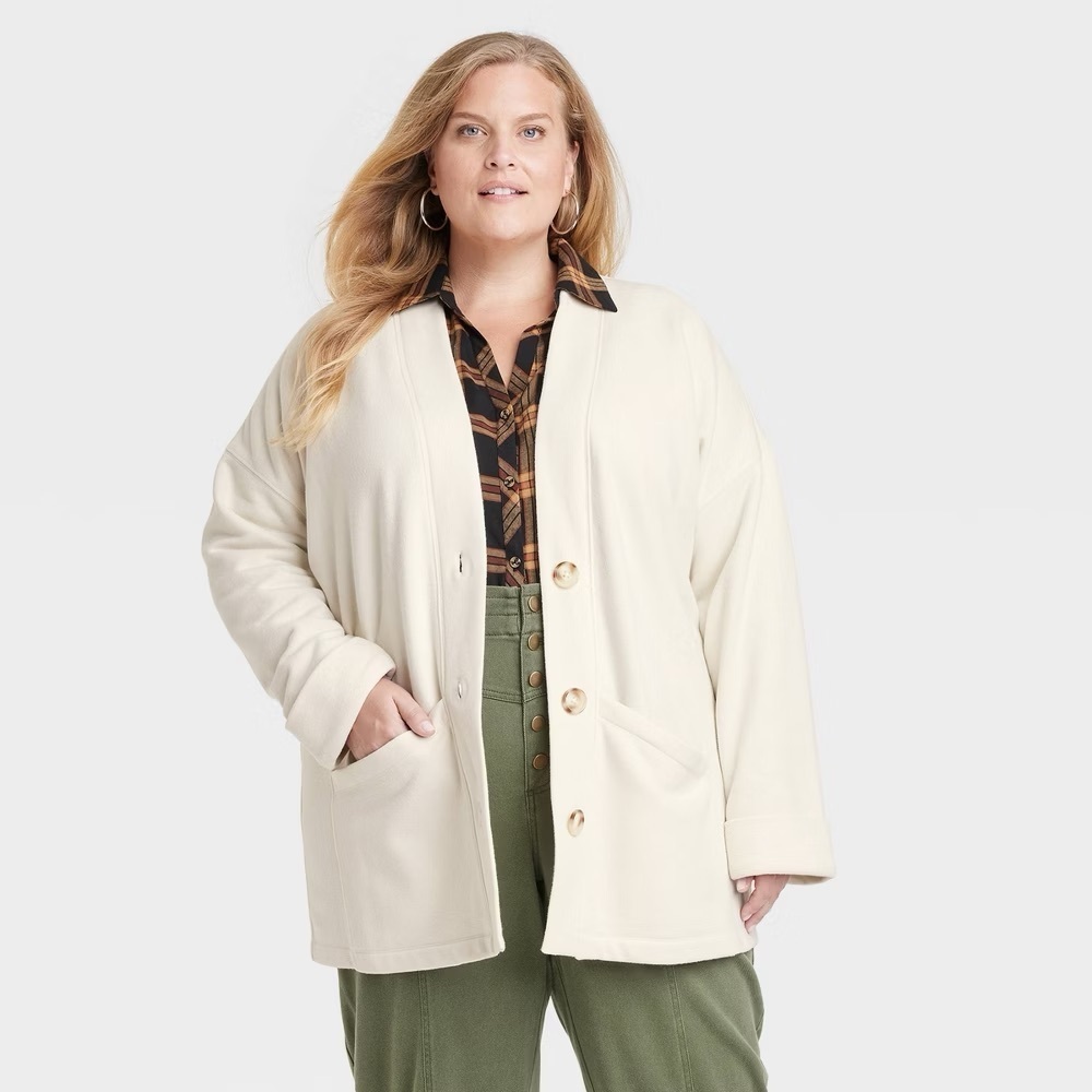 Knox Rose Women’s Fleece Jacket • Cream
